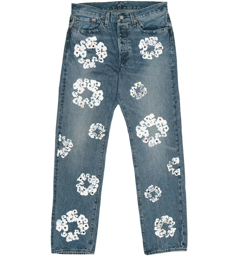 Levis x Denim Tears 501 Rhinestone Cotton Wreath Jeans